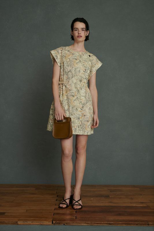 Robe Alba - Beige/Gris - Coton - Femme