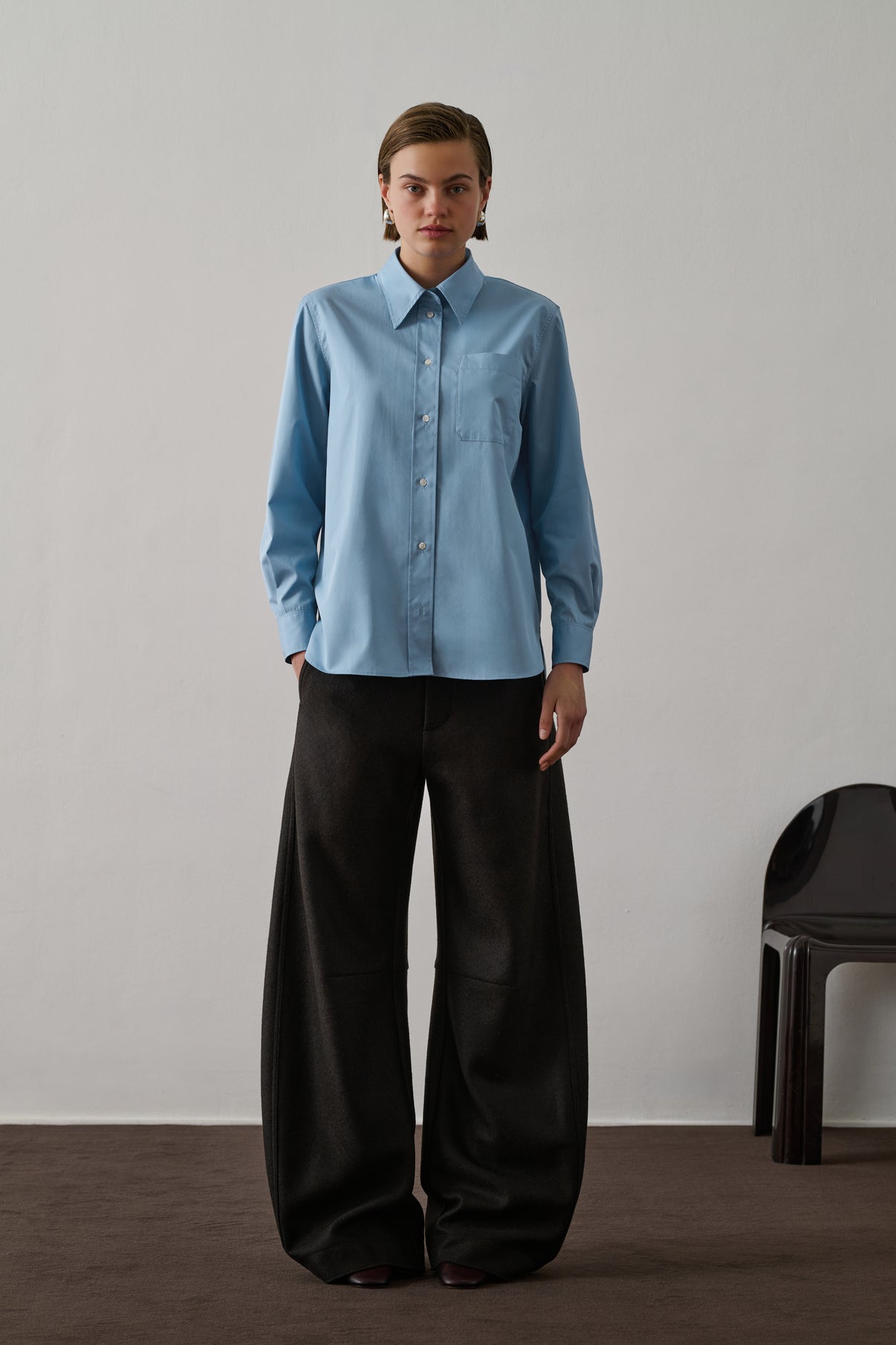 Chemise Saphir - Bleu Ciel - Coton - Femme vue 5