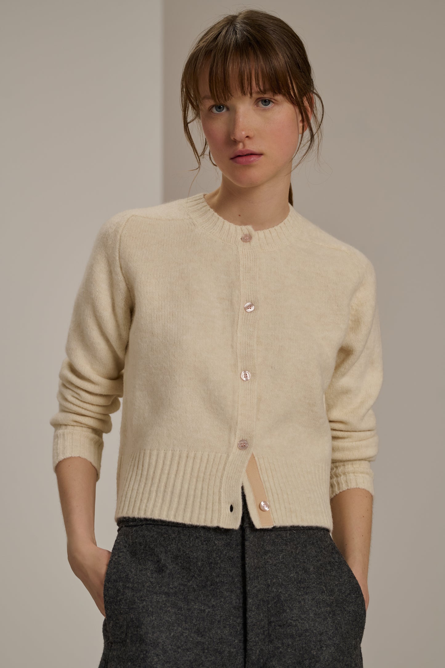 Cardigan Lyne - Ecru - Femme