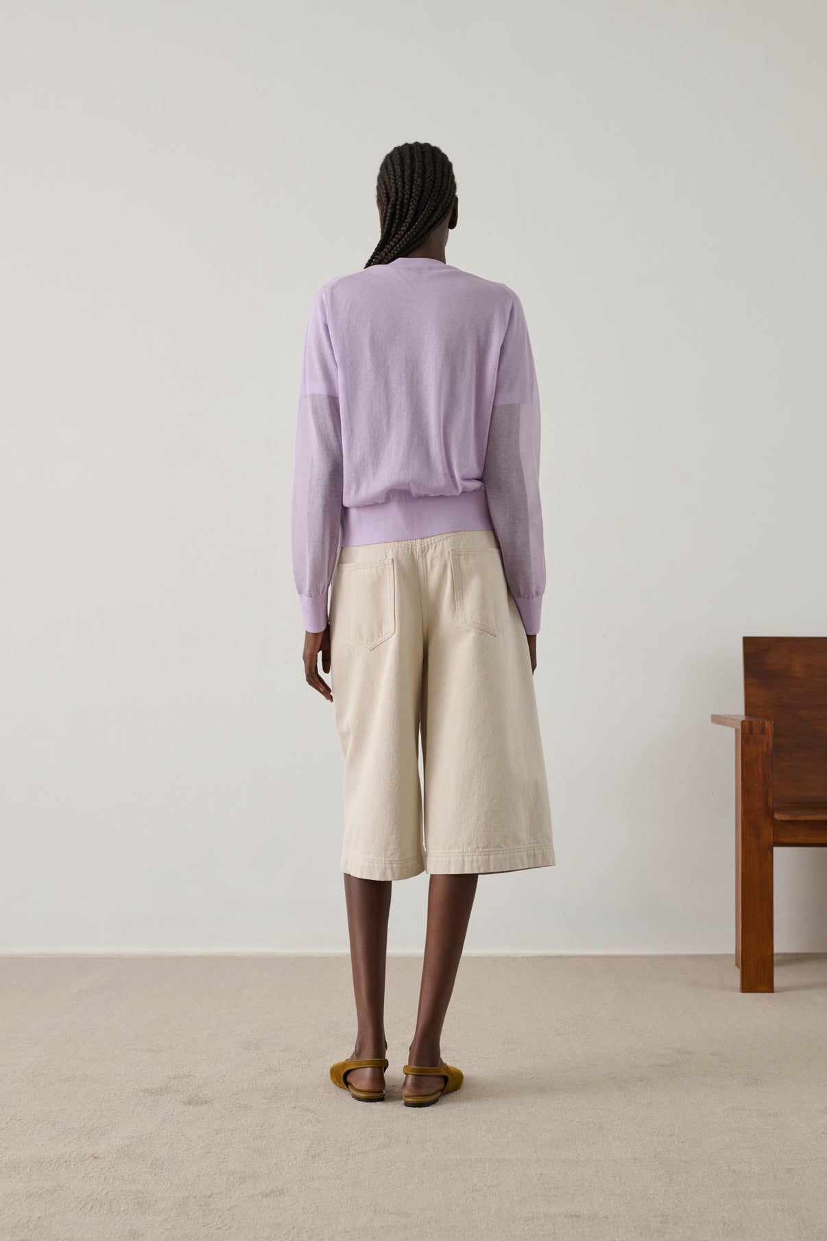 Bermuda Francis - Blanc Grès - Coton - Femme vue 2