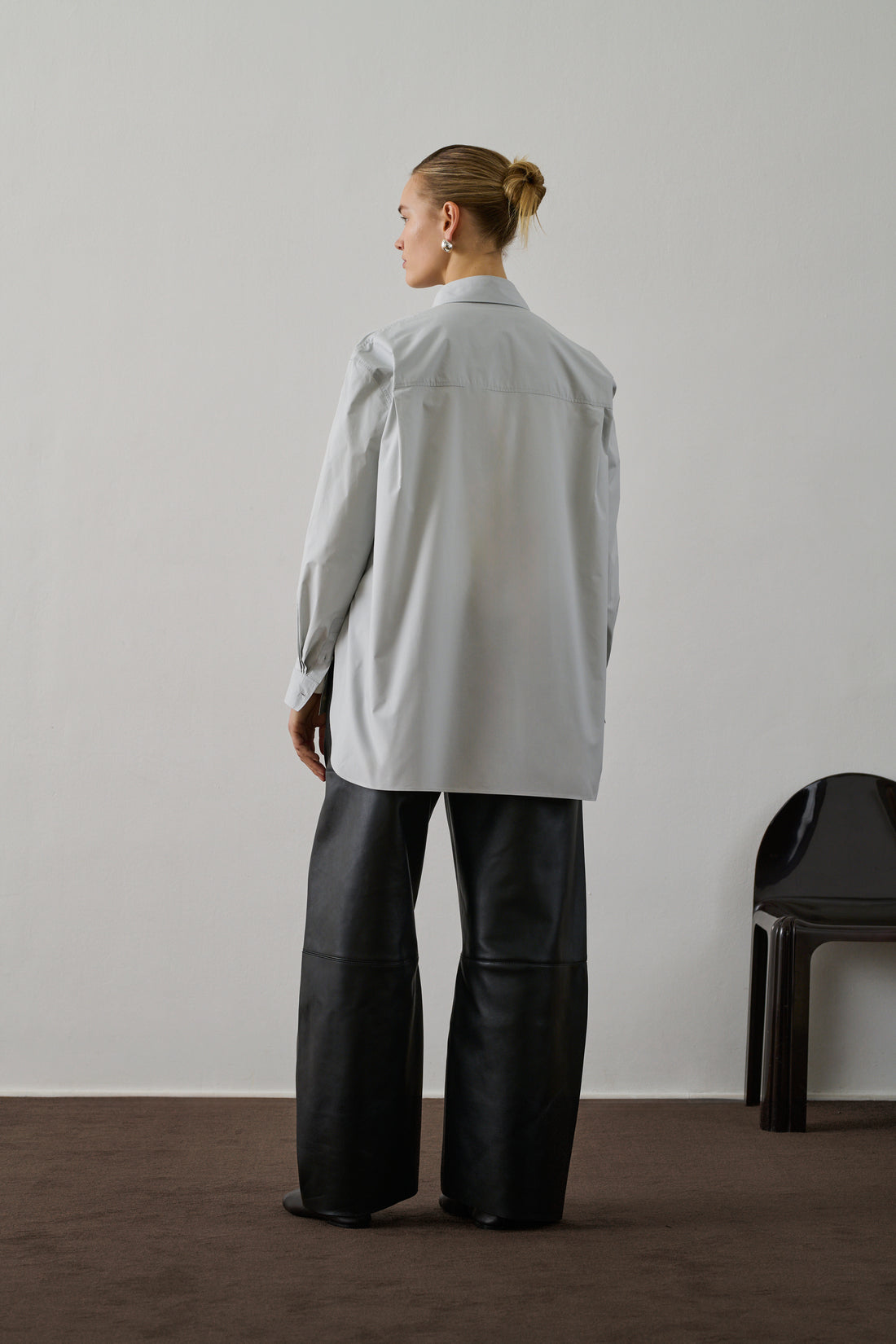 Pantalon Fares - Noir - Cuir - Femme