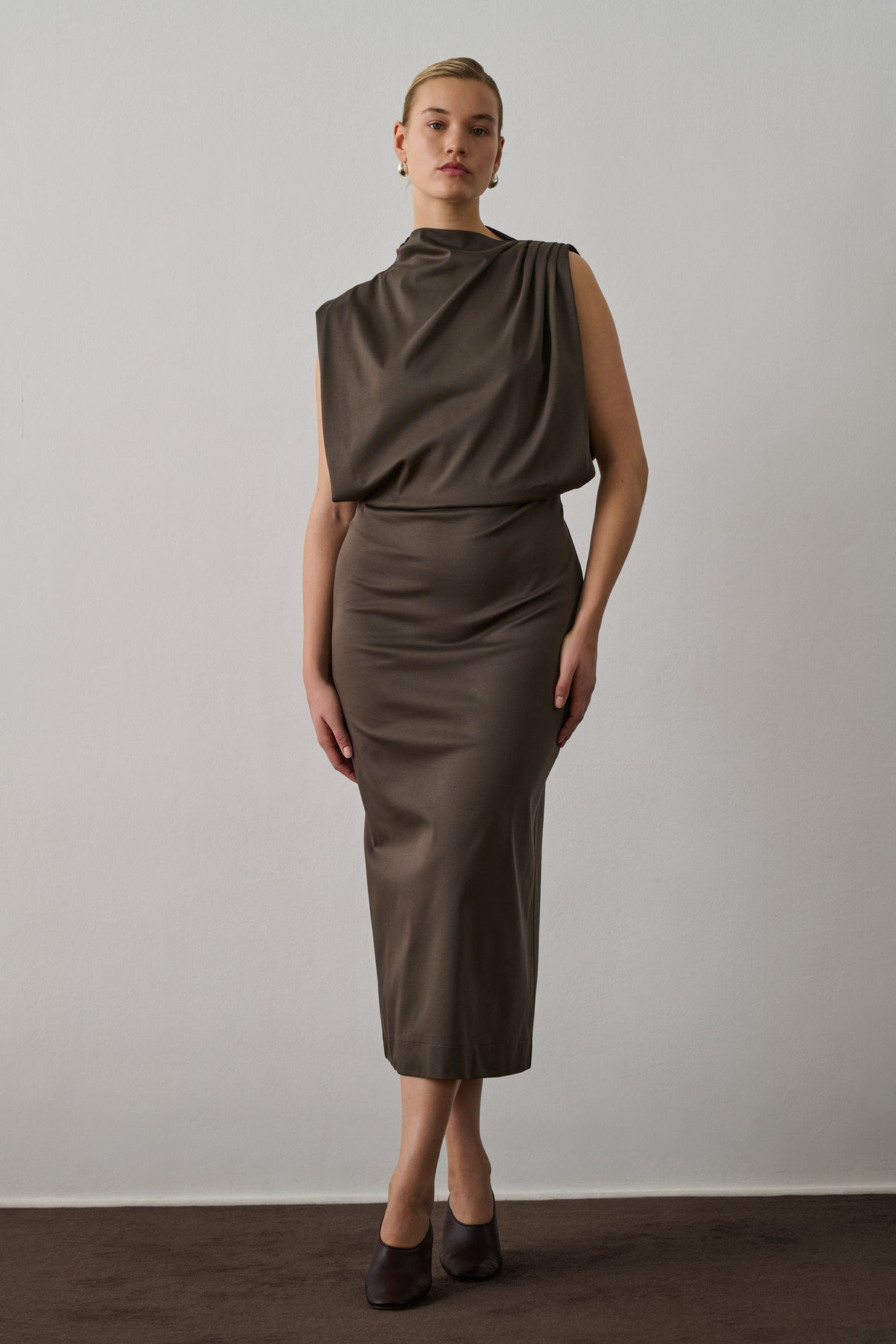 Robe Gemma - Marron/Taupe - Coton - Femme vue 5