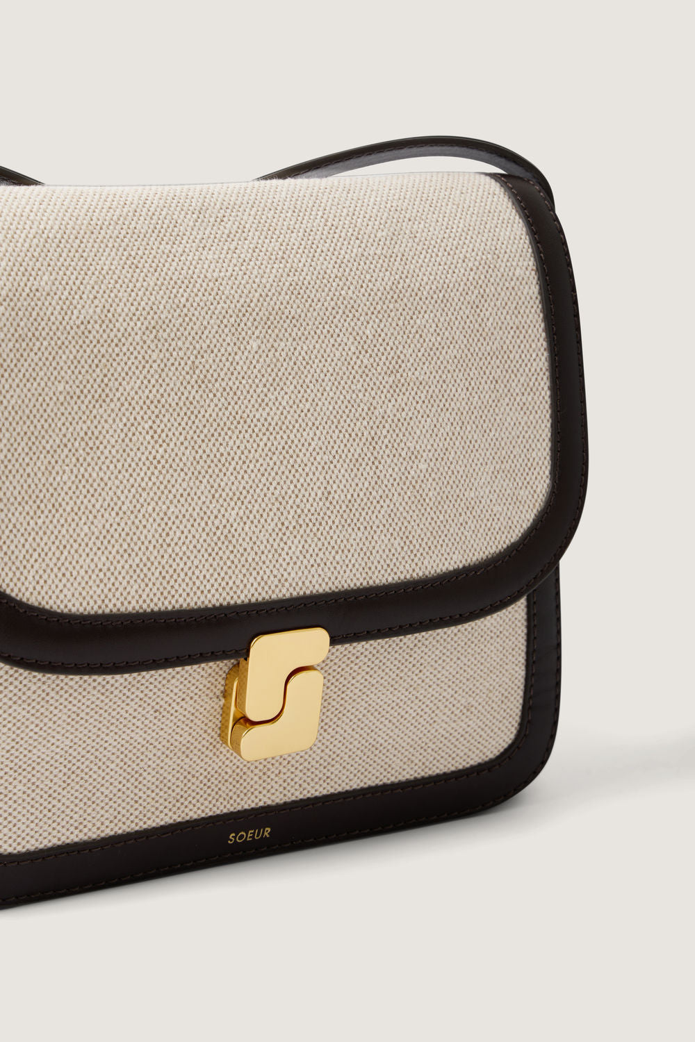 Sac Bellissima Maxi - Écru/Marron Foncé - Femme