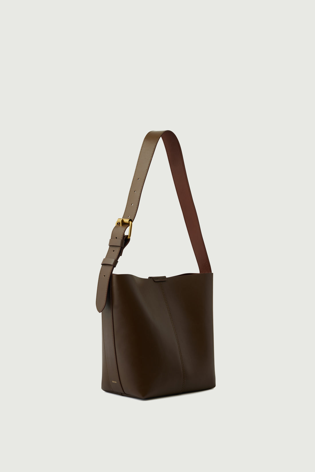 Sac Saudade Mini - Taupe/Cognac - Cuir - Femme